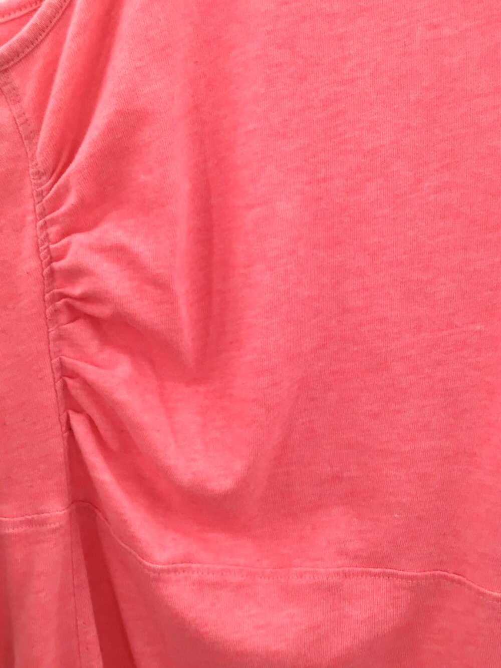 2 4X Active Summer Gym Tank Tops Pink Green Ruched Empire Waist Cotton Blend - Picture 5 of 9